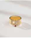 Exclusive love ring 18k gold with diamonds & ruby 